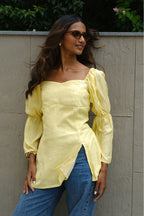 Anika Top in Butter Yellow