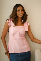 Elara Top in Pink Peony