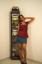 Elara Top in Merlot
