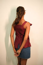 Elara Top in Merlot