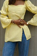 Anika Top in Butter Yellow