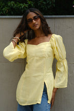 Anika Top in Butter Yellow